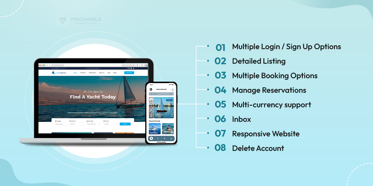 Boat Rental App Host Features