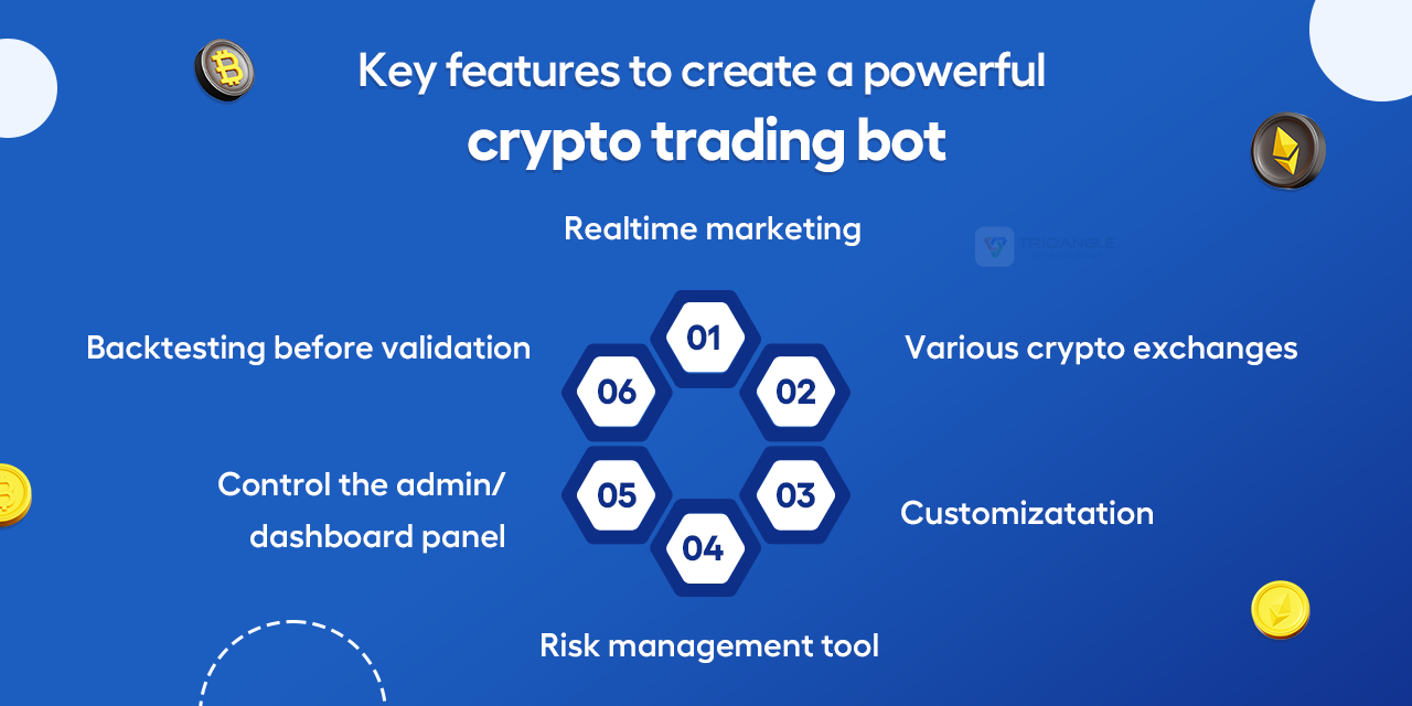 Key features to create a powerful crypto trading bot