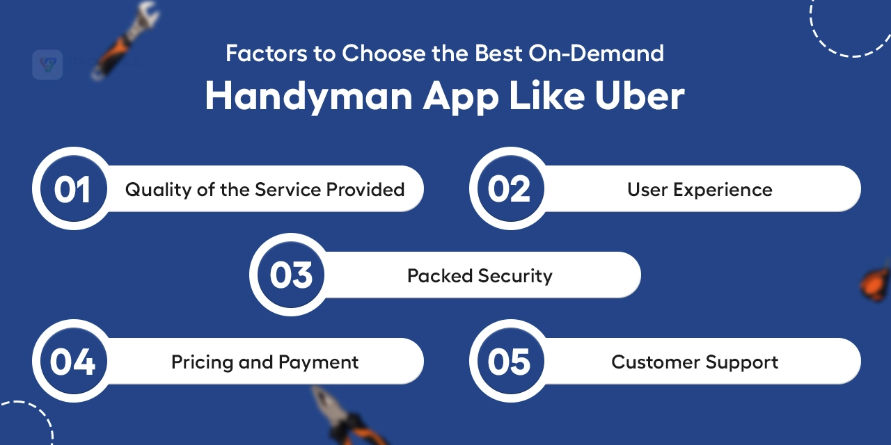 Factors to choose the best on-demand handyman app like Uber 