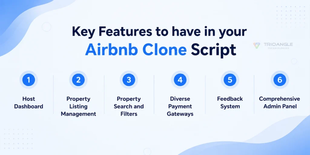 key features of Airbnb clone script
