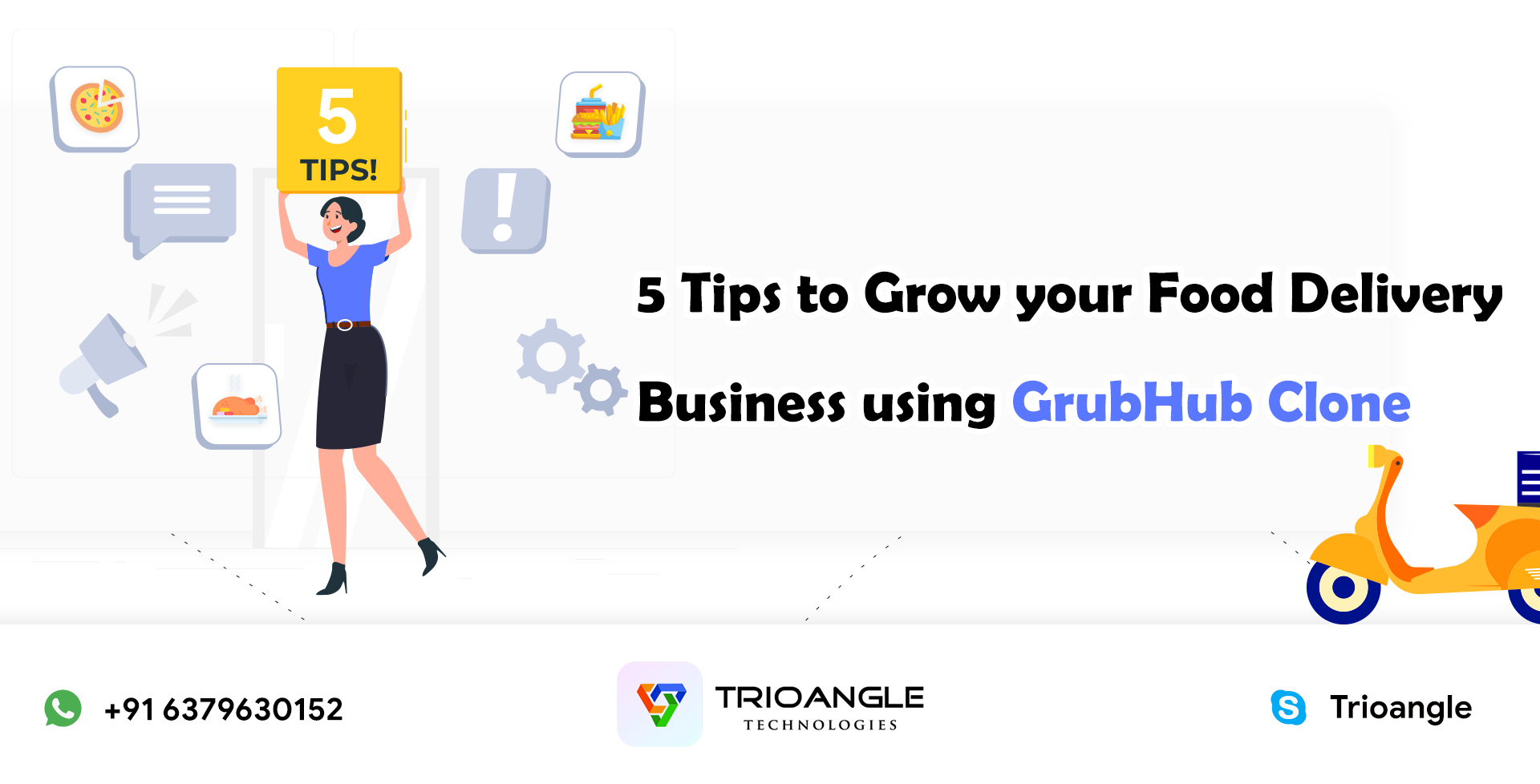 5 Tips to Grow your Food Delivery Business using Grubhub Clone
