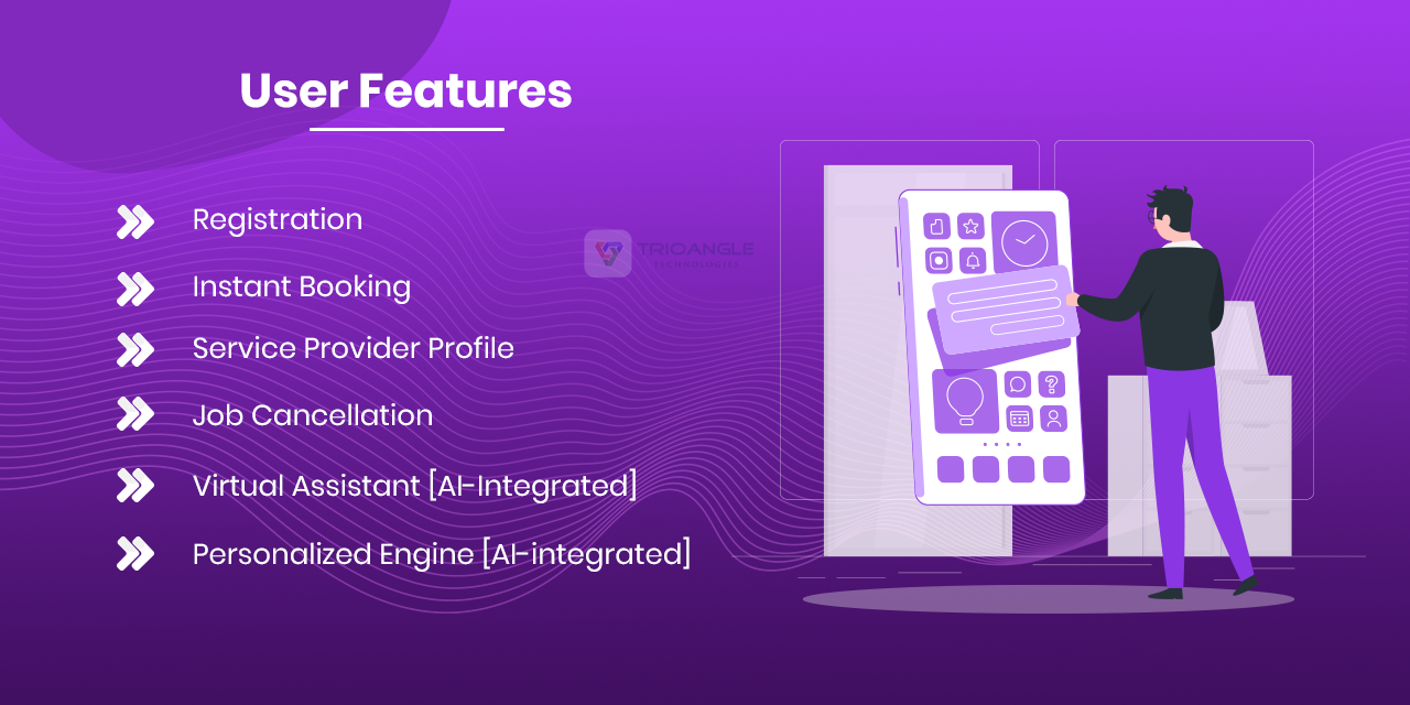 User Features of Trioangle's Handyman app