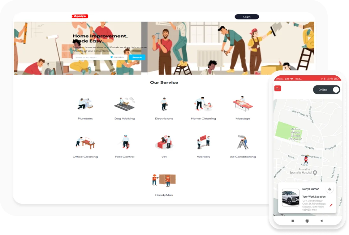 home services app development company