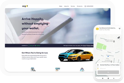 Ride sharing app development