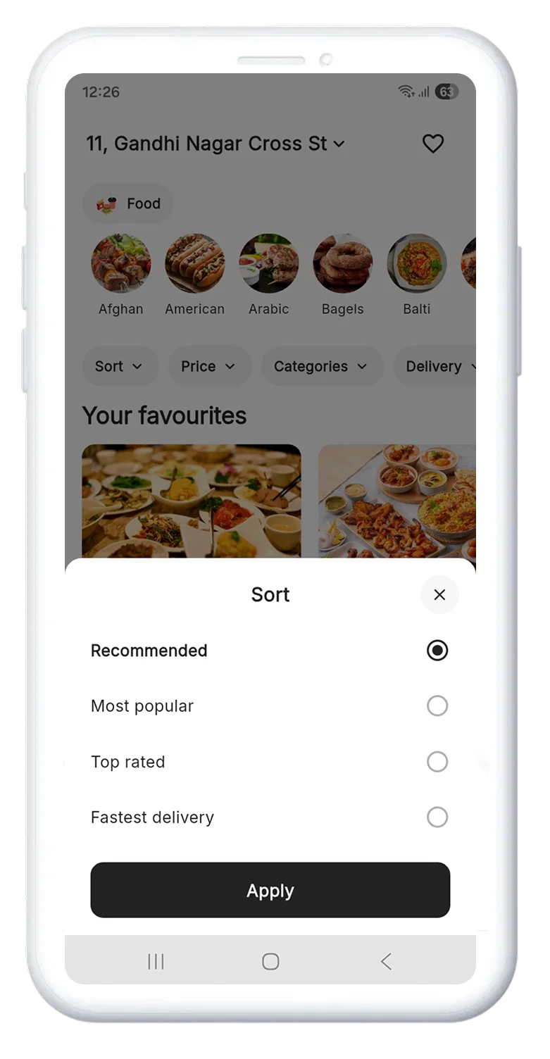 Eater app advanced filter screen for restaurant search