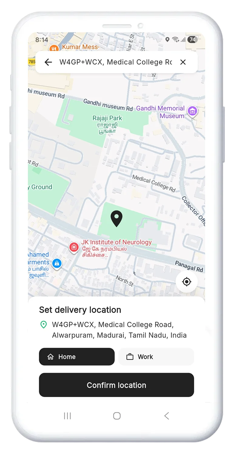 Eater app geo-location restaurant search screen