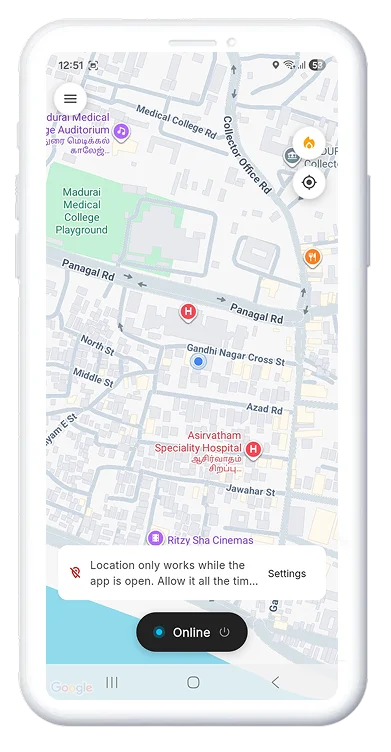 Provider app home page screen