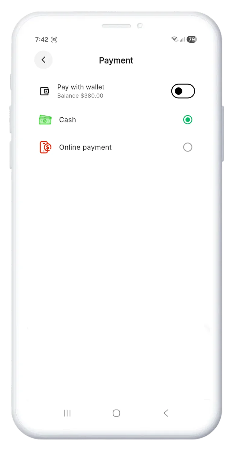 Eater app payment gateway screen