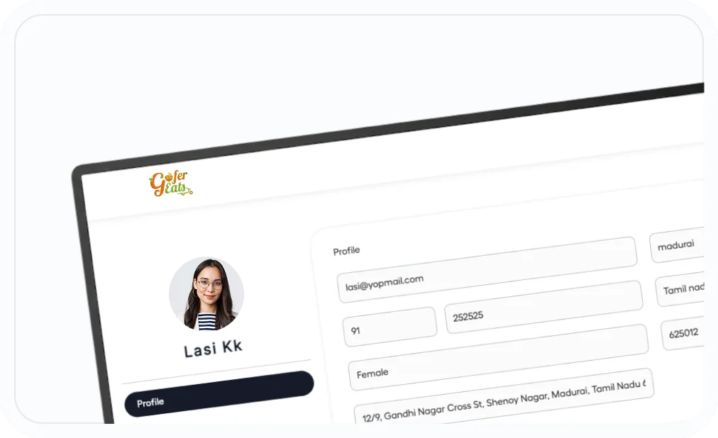 Provider web panel for order handling
