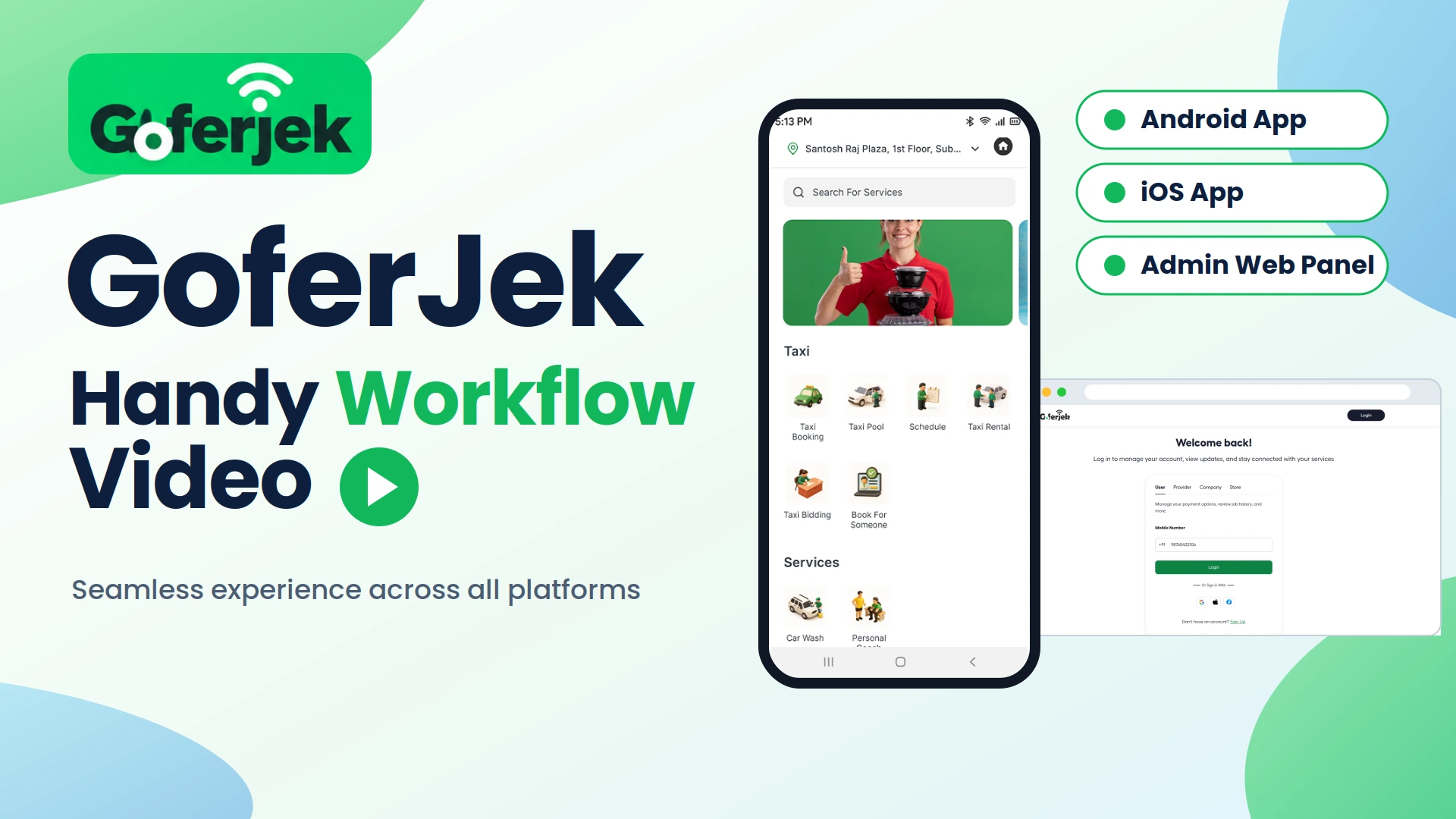 YouTube demonstration on the working mechanism of the Uber for Handyman platform
