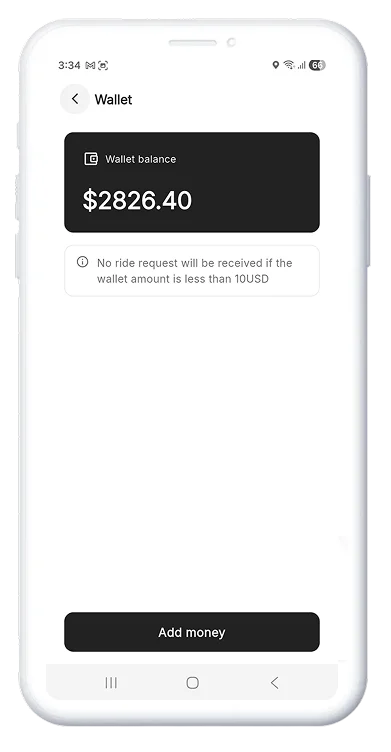 Provider In-App wallet