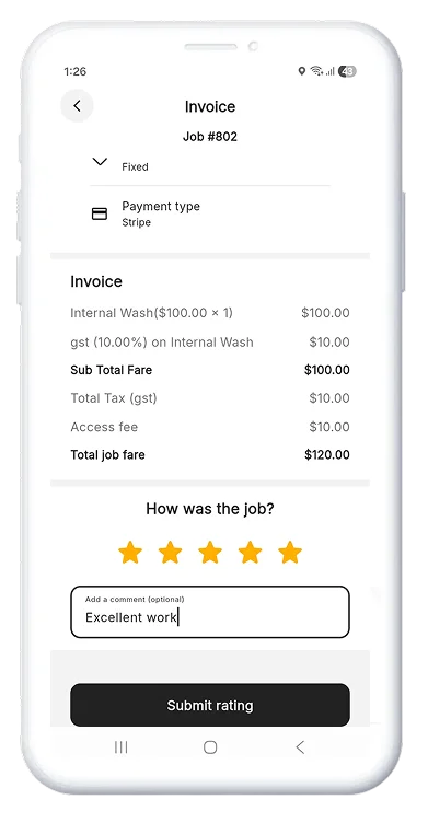 Providing ratings and reviews as part of the feedback system